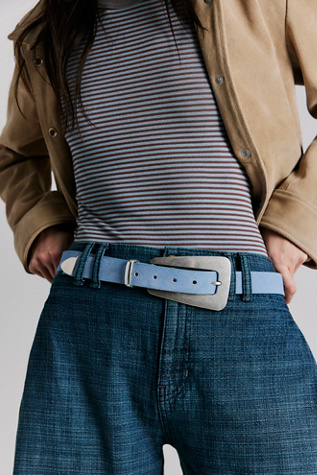 Patcha Suede Belt by Free People in Blue, Size: S/M