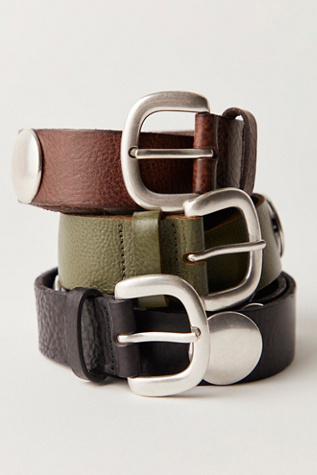 Женский ремень Free People Rhea Leather Belt, цвет: Чёрный — фото 3