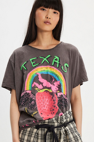 Magnolia Pearl Texas Is For Lovers Tee at Free People in Grey