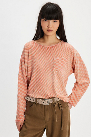 Magnolia Pearl Piecewise Viggo Pocket Tee at Free People in Orange