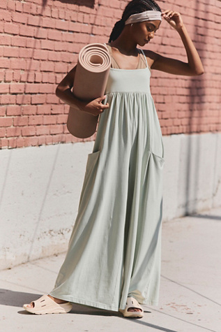 Hot Shot Strappy Onesie by FP Movement at Free People, Green Tea, XS
