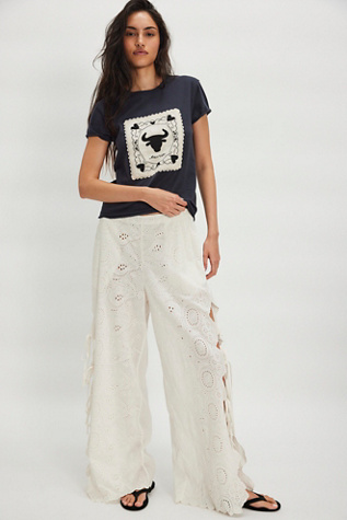 T-shirt Horoscope Crochet Tricia Fix par Free People en Taureau, pour femme