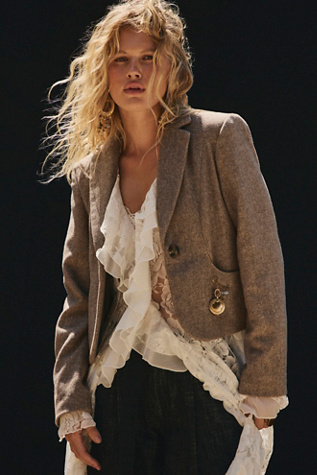 Whip Smart Blazer Jacket at Free People in Satchel, Size: XL