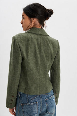 Женский пиджак Free People Whip Smart Blazer, цвет: Тёмно-зелёный — фото 3