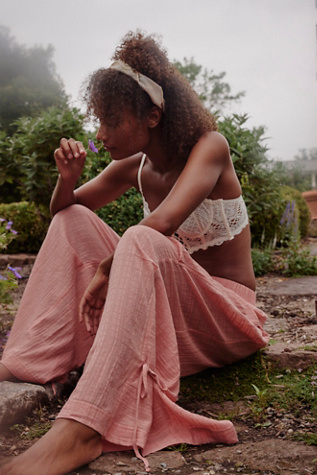 Come Over Solid Lounge Pants by Intimately at Free People in Pink, Size: M