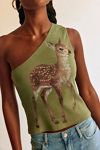 Forest Fawn One-Shoulder Tank