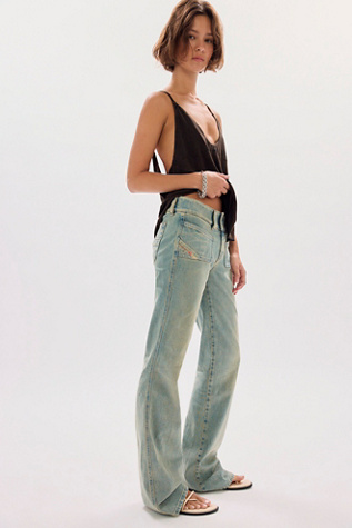 Diesel D-Hush Low-Rise Flare Jeans