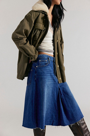We The Free Daisy Mae Denim Midi Skirt