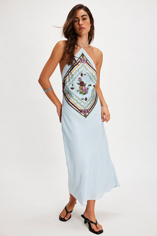 Citrine Midi Dress by Free People in Blue, Size: S