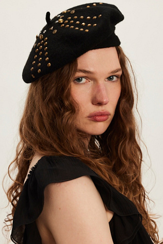 Festival Beret at Free People in Black