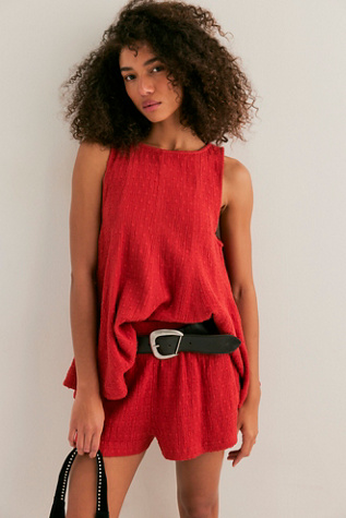 Strada Clip Dot Co-Ord at Free People in Valiant Poppy, Size: Small