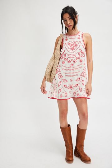 Petal Tapestry Mini Dress