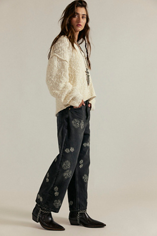 Tricia Fix Deep Trance Boyfriend Embroidered Jeans - thumbnail 4