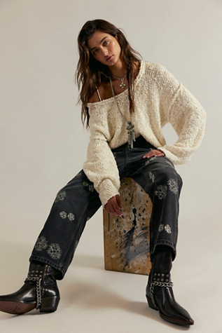 Tricia Fix Deep Trance Boyfriend Embroidered Jeans - thumbnail 5