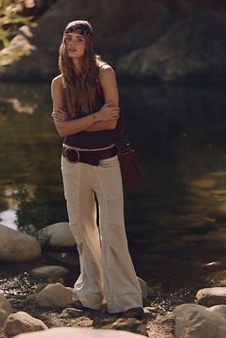(取寄) フリーピープル レディース ワット ユー ノウ エンブロイダー Free People women What You Know Embroidered Sand What You Know Embroidered Pants | Free People