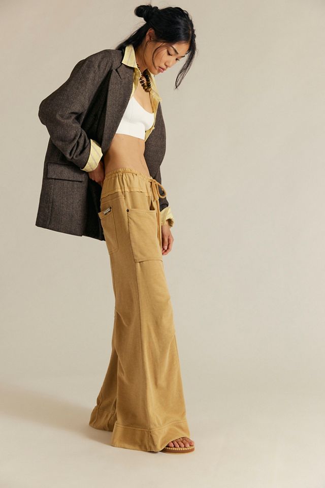 We The Free Sky Riser Knit Wide-Leg Pants
