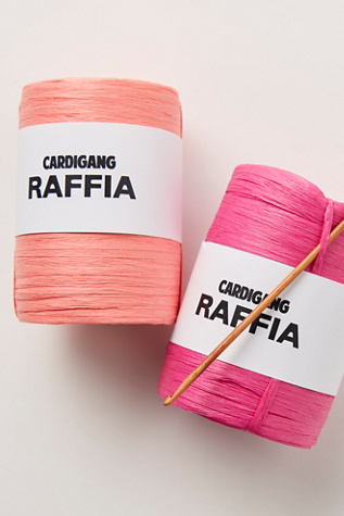 Cardigang Elodie Raffia Crochet Hat Kit by Free People in Pink