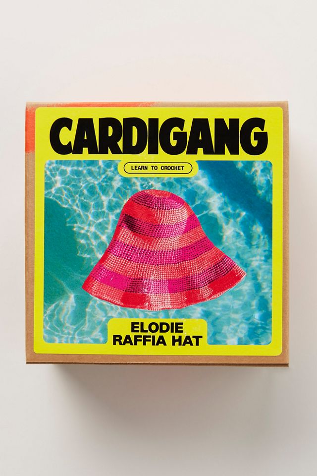 Cardigang Elodie Raffia Crochet Hat Kit #1