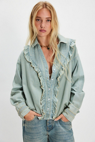 We The Free Tattered And Ruffled Top
