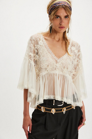 Made With Love Top by Free People in White, Size: XS