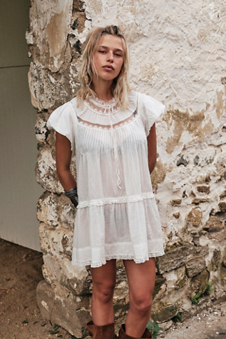 Clarise Mini Dress by Free People in White, Size: XS