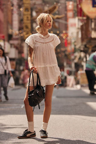 Clarise Mini Dress by Free People in White, Size: XS