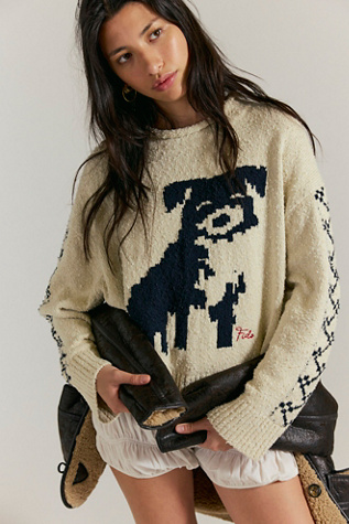 Story Book Sweater by Free People in White, Size: XS