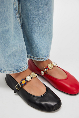 Charming Mary Janes by Jeffrey Campbell at Free People in Black, Size: US 9