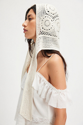 Eira Crochet Balabonnet at Free People in Ivory