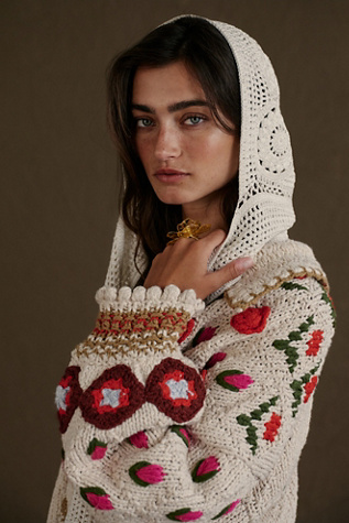 Balabonnet en crochet Eira par Free People en Ivory, pour femme