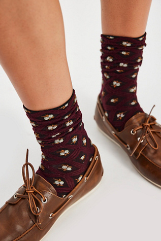 Floral Jacquard Trouser Socks
