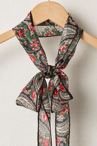 Vintage Silk Short Tie Skinny Scarf | Free People