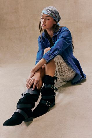 Gretchen Studded Square Toe Boots | Free People