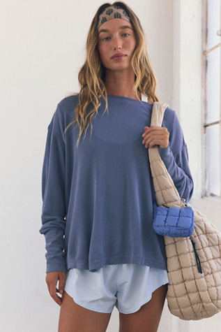 Pass It On Layer Top by FP Movement at Free People, Blue Indigo, M