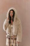 Louder Please Hooded Faux Fur Jacket