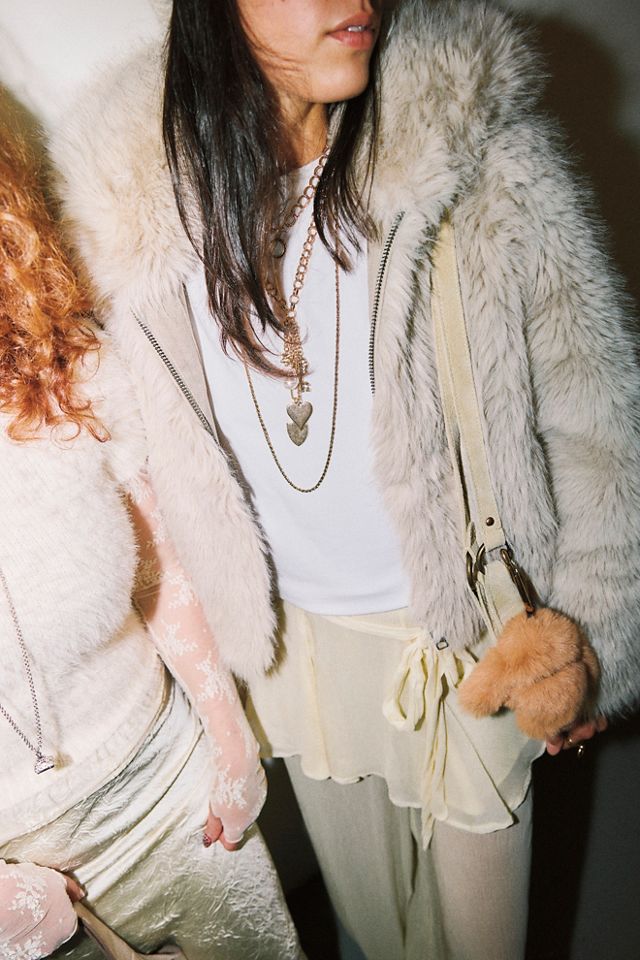 Louder Please Hooded Faux Fur Jacket #13