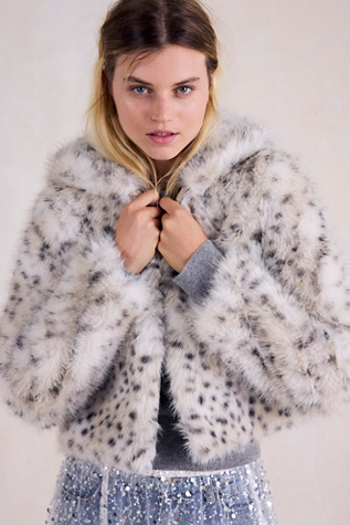 Louder Please Hooded Faux Fur Jacket product page