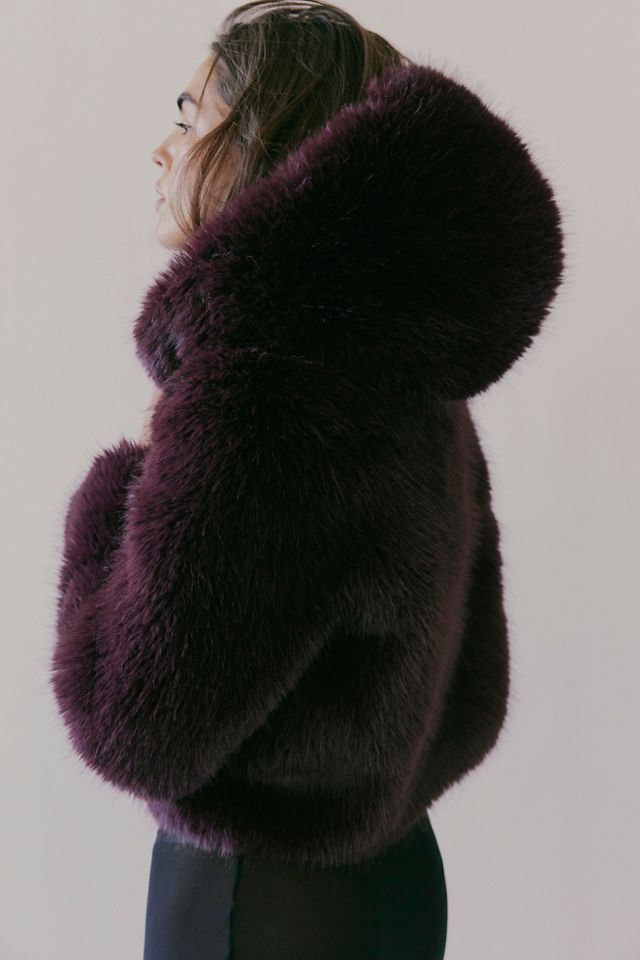 Veste à capuche en fausse fourrure Louder Please #1