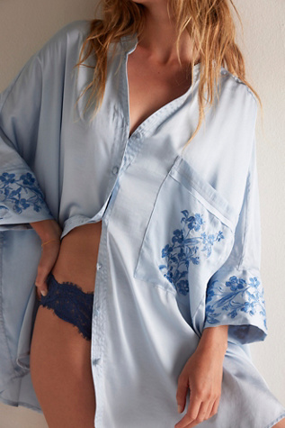 Special Treatment Shirt by Intimately at Free People in Blue, Size: S