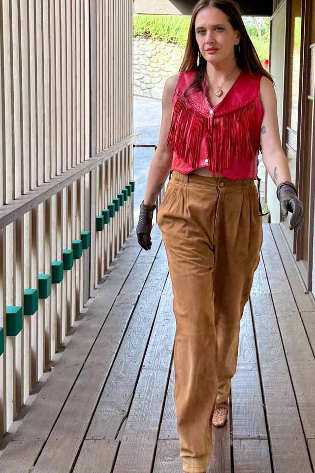 1980s Istante Pleated Suede Pants Selected by Personal Choice #1
