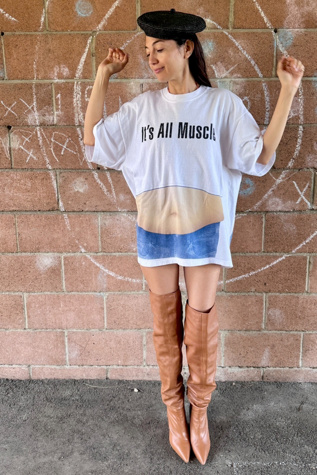 1990s Oversized It's All Muscle T-shirt Selected by Personal Choice