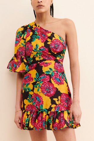 La Maison Talulah One Shoulder Ruffled Dress