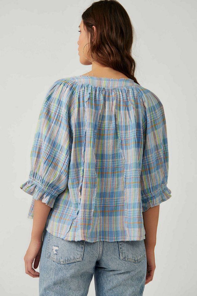 Lucy Swing Plaid Blouse #1
