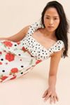 Mixed Print Bom Bom Mini Dress