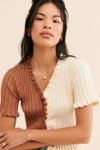 Find Me Now Colorblock Ruffled Cardigan