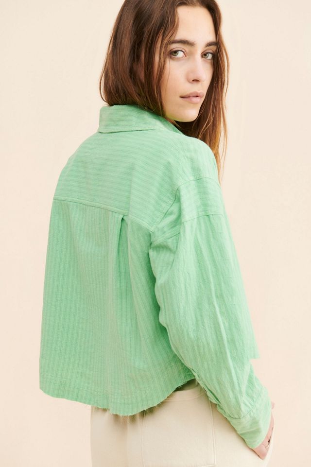 Chrissy Crop Oxford Top #1