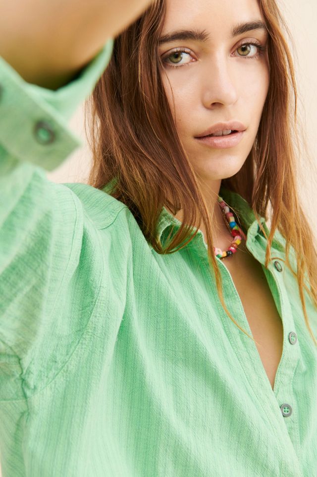 Chrissy Crop Oxford Top #2