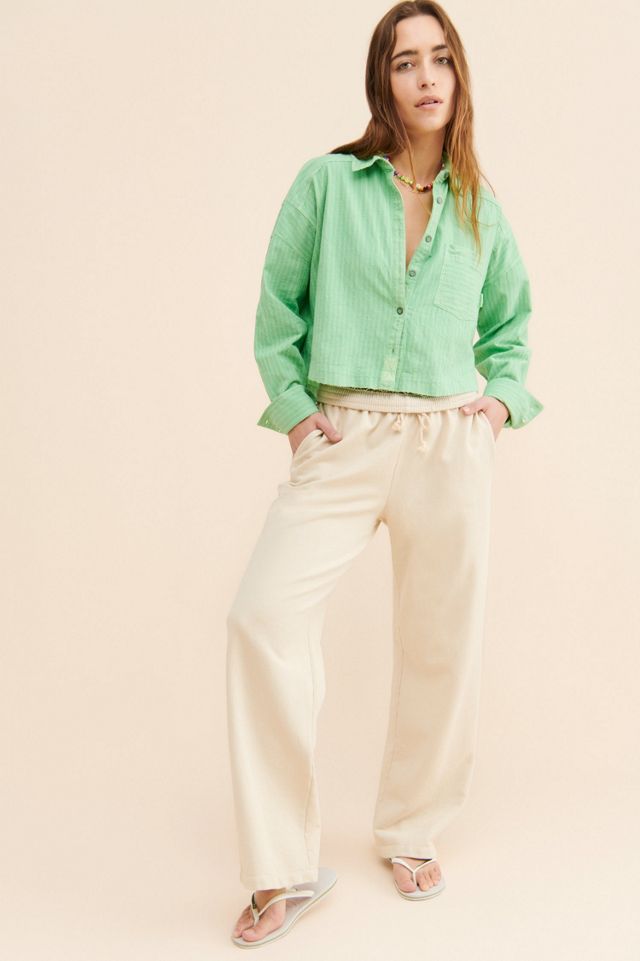Chrissy Crop Oxford Top #3