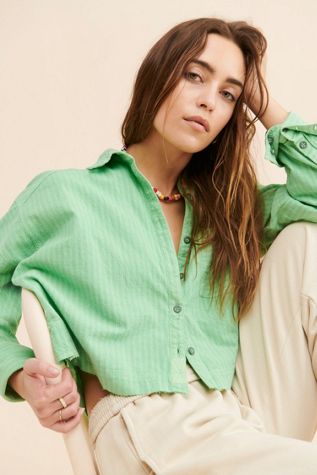 Chrissy Crop Oxford Top