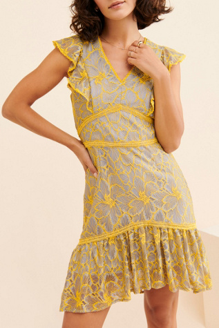 Adelyn Rae Jacey Lacey Mini Dress | Free People